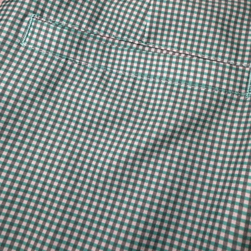 Adidas Mens Size 30 Ultimate 365 Golf Shorts Green White Gingham Check Preppy